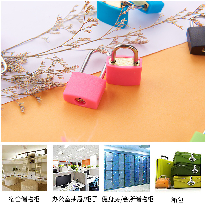 Luggage - Mini Lucchetto Colorato in Rame con