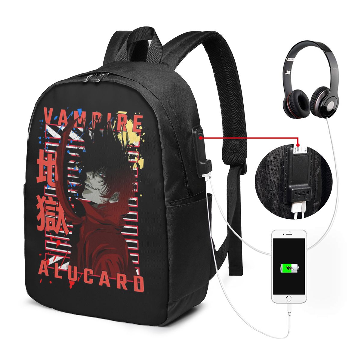 Backpacks - Alucard Hellsing Manga Zaino da viaggio